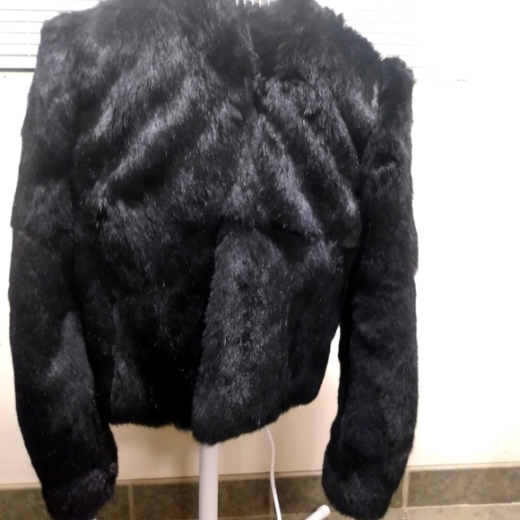 💯 rabbit fur black rabbit coat - Picture 5 of 13